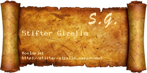 Stifter Gizella névjegykártya